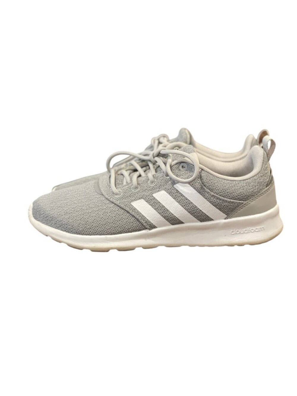 Adidas Women's Grey /White 10 QT Racer 2.0 Running Shoe Size 7.5